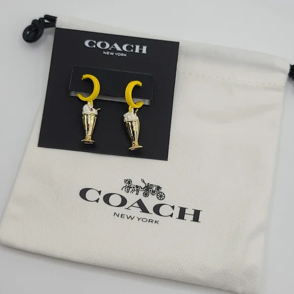 Coach Sundae Hoop Huggie Earrings - Picture 2 of 5